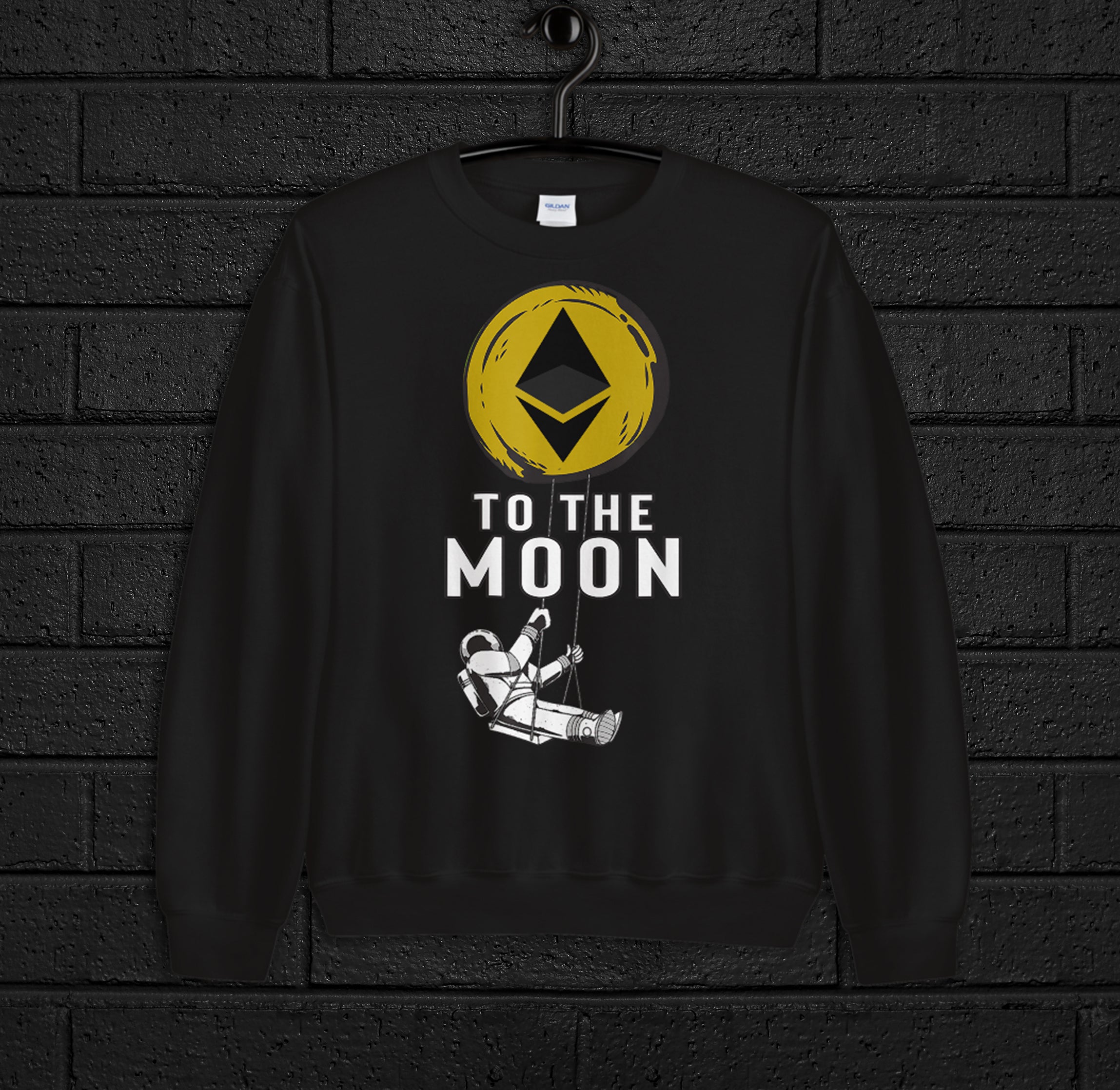 Astronaut Swing Moon Ethereum Sweatshirt