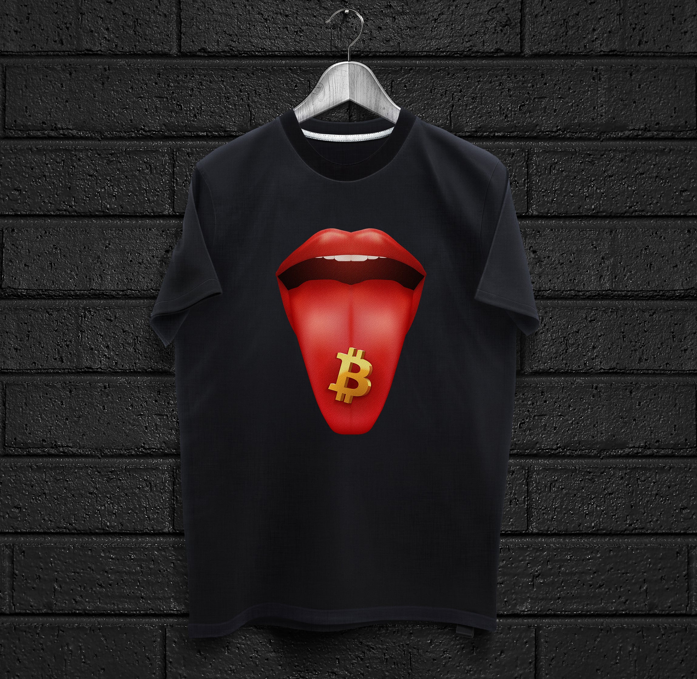 Bitcoin Tongue Premium T-Shirt