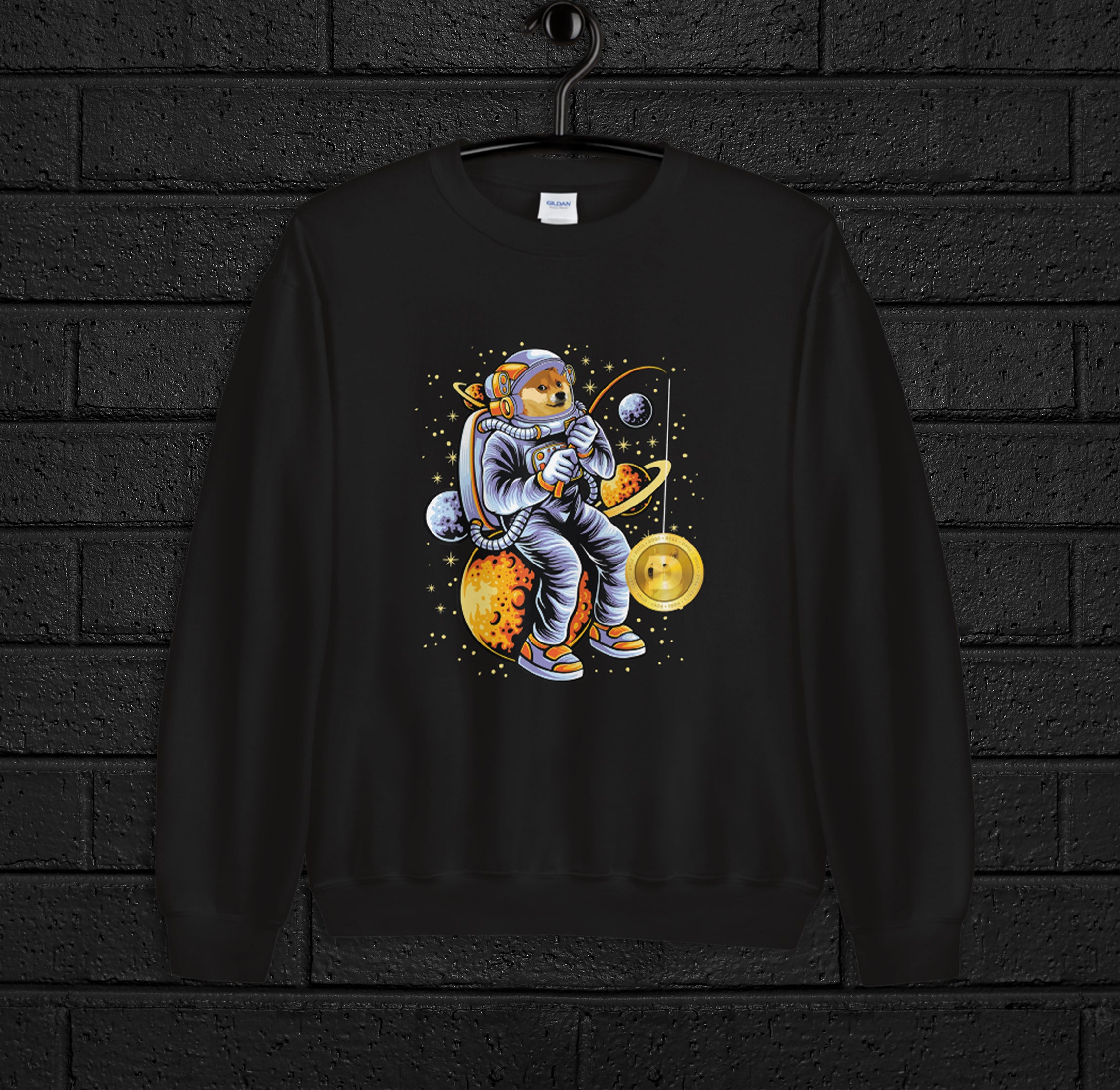 Moon Astronaut Doge Sweatshirt