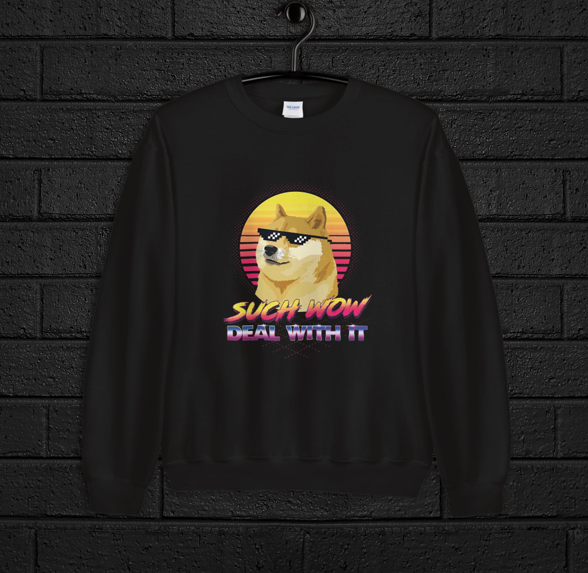 Such Wow Deal With It Retro Doge Sweatshirt