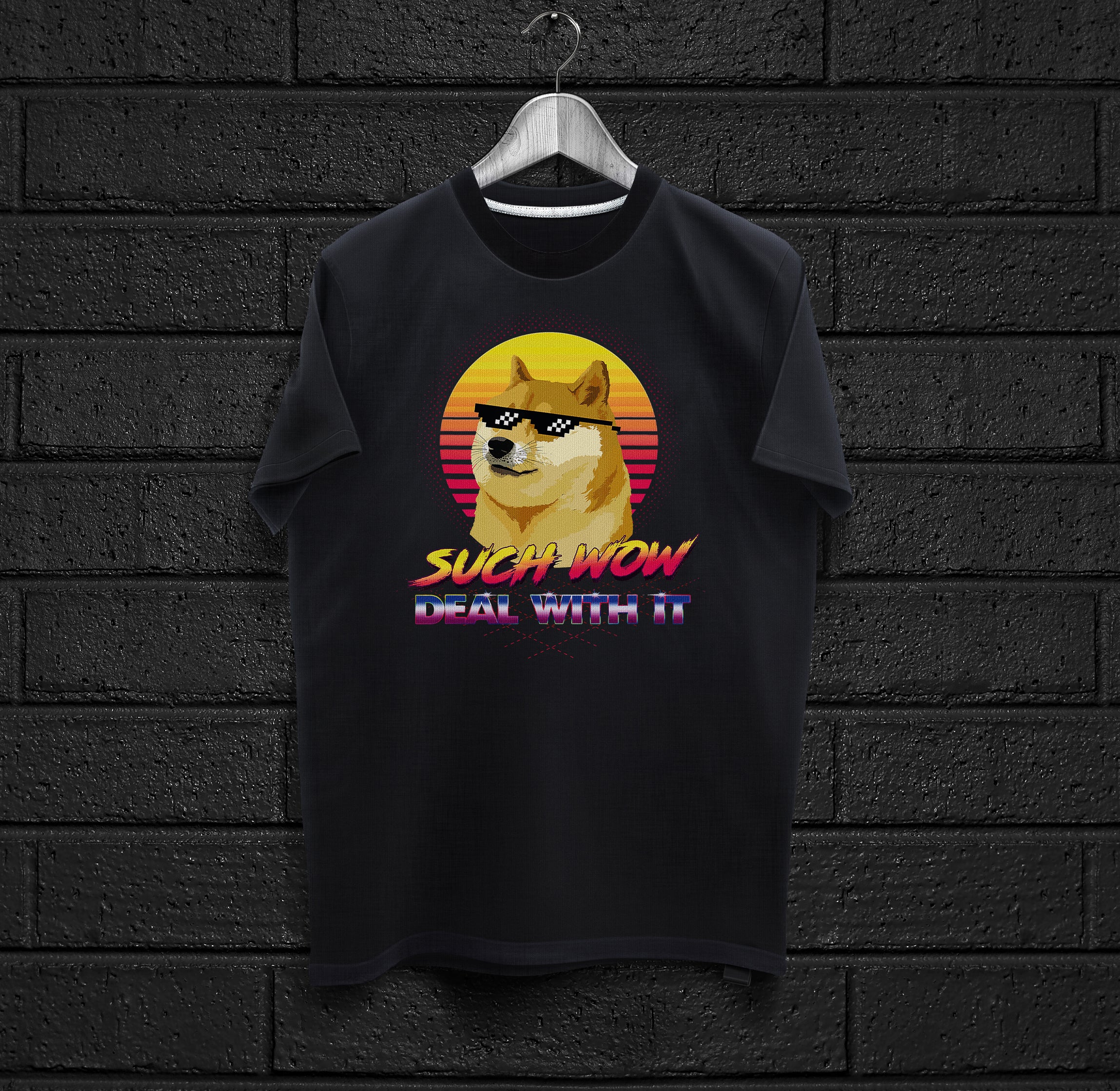 Such Wow Deal With It Retro Doge T-Shirt
