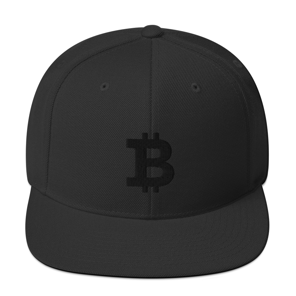 Bitcoin Classic Black Embroidered 3D Puff Hat