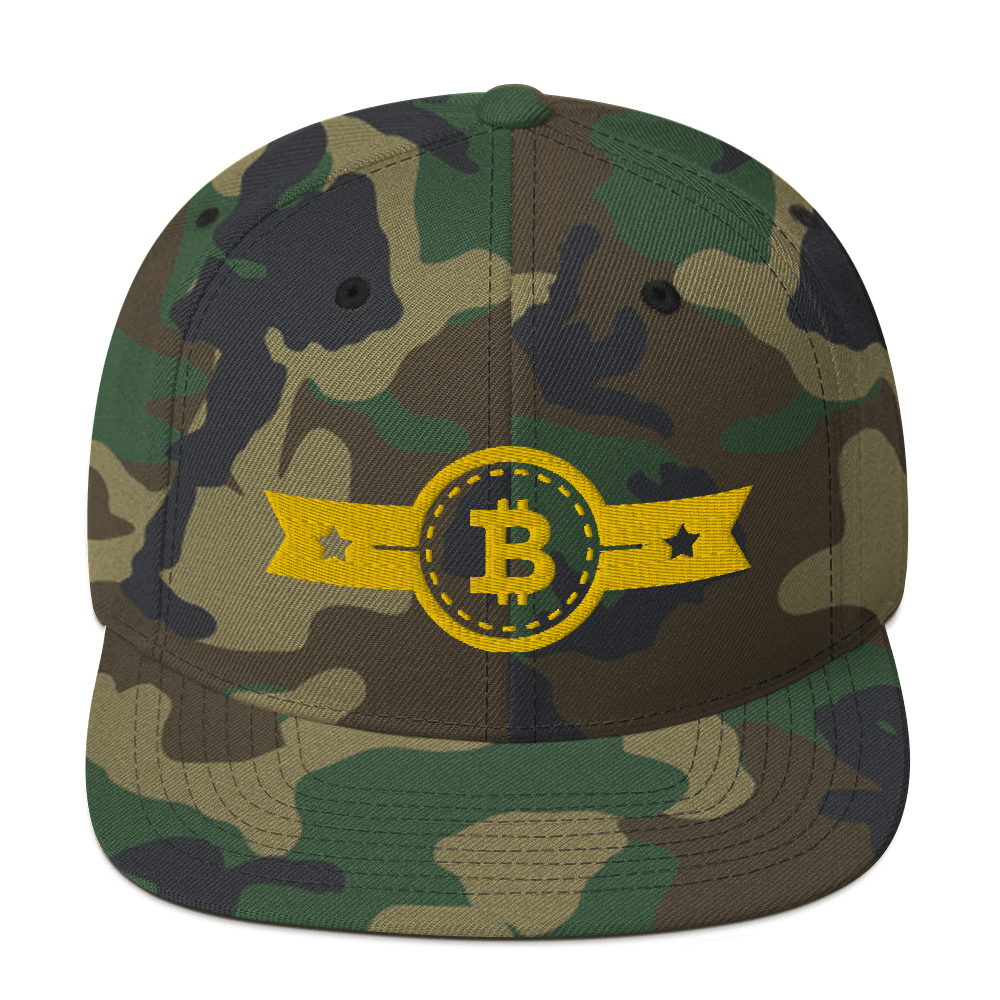 Bitcoin Medal Camouflage Gold Hat