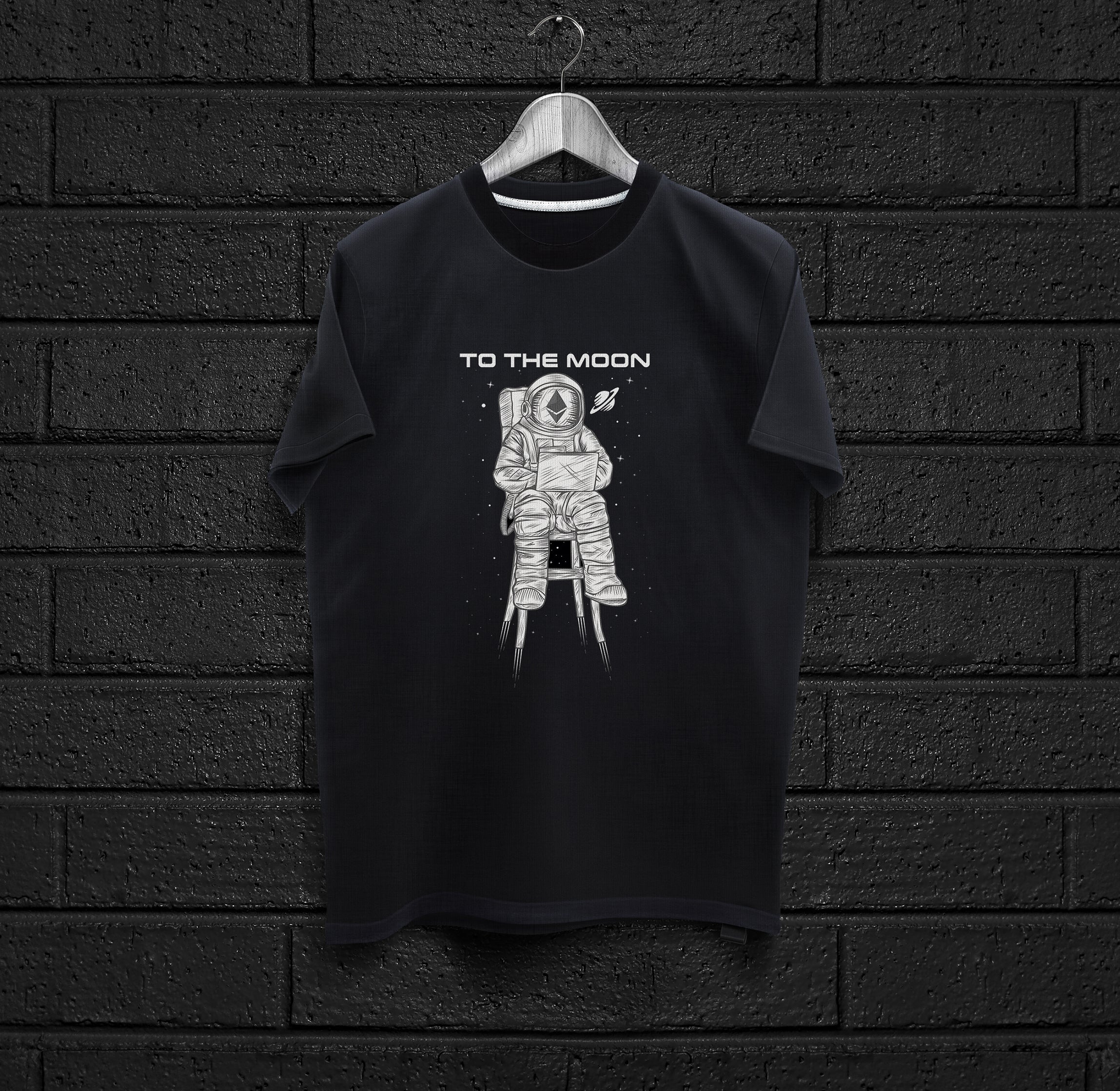 To The Moon Ethereum Astronaut T-Shirt