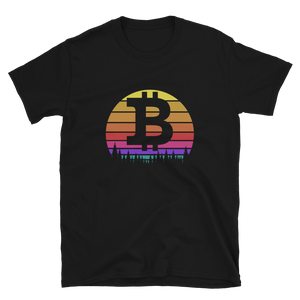 Open image in slideshow, Retro Sunset Bitcoin T-Shirt
