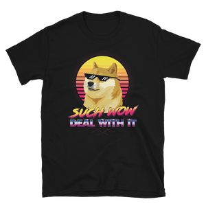 Open image in slideshow, Such Wow Deal With It Retro Doge T-Shirt
