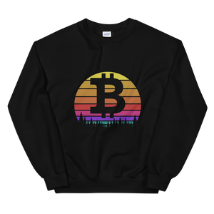 Open image in slideshow, Retro Sunset Bitcoin Sweatshirt

