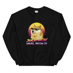 Open image in slideshow, Such Wow Deal With It Retro Doge Sweatshirt
