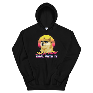 Open image in slideshow, Such Wow Deal With It Retro Doge Hoodie
