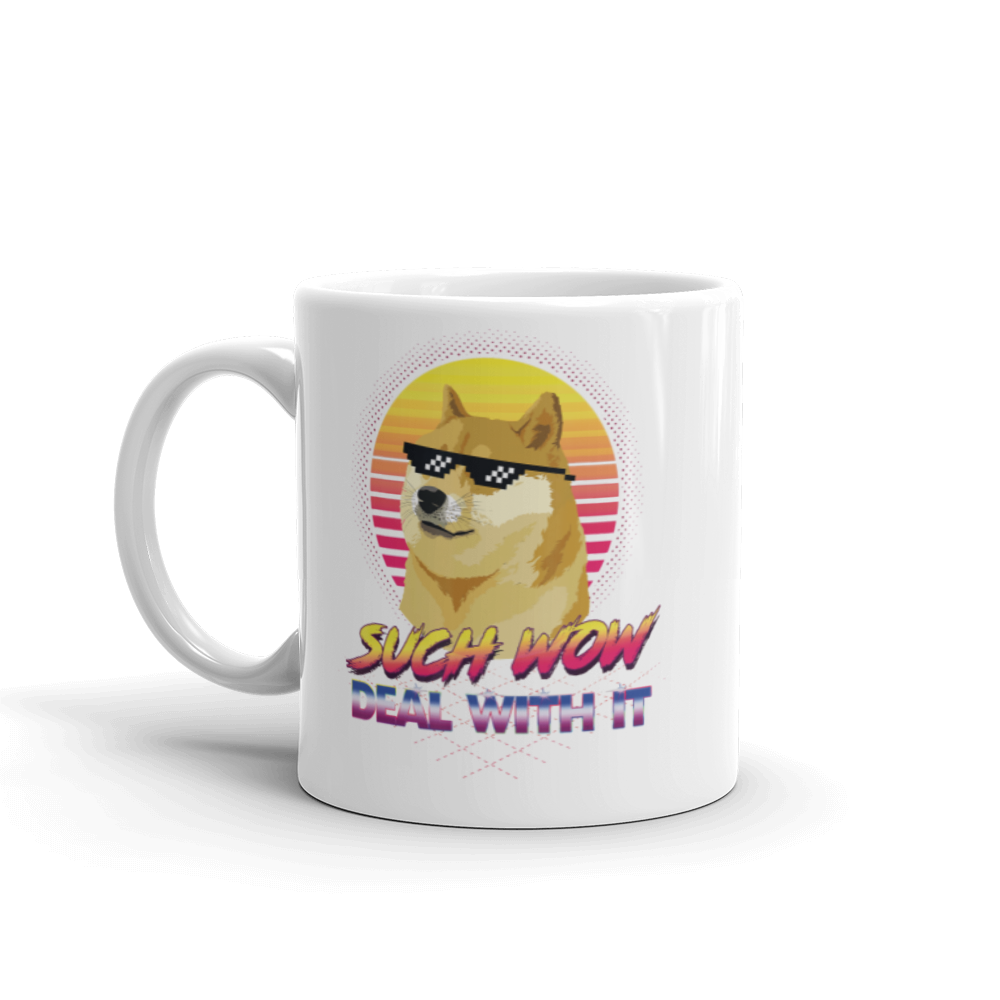 Such Wow Deal With It Retro Doge Mug