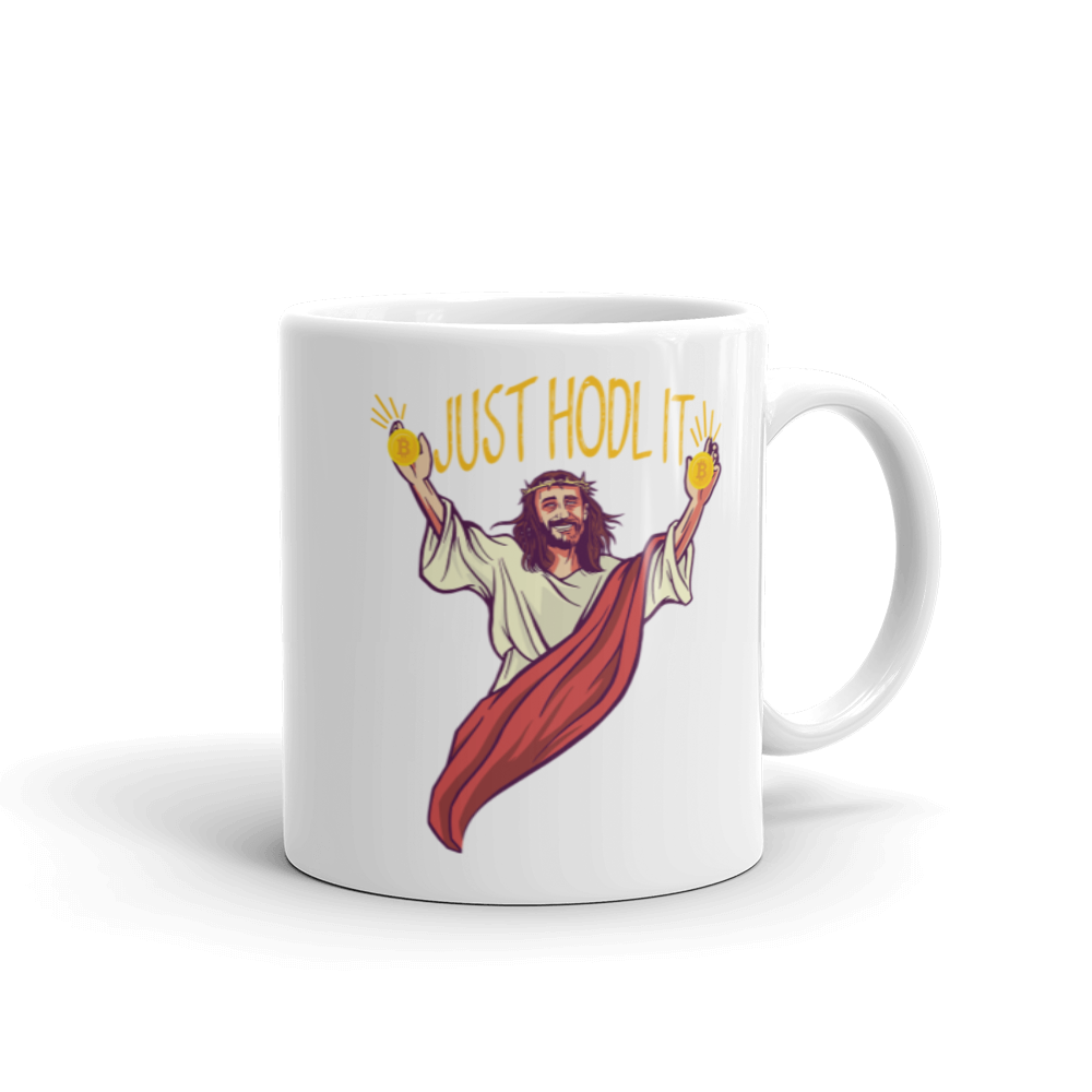 Just Hodl It Jesus Bitcoin Mug